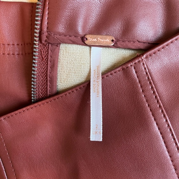 Free People Leather Mini Skirt - Picture 5 of 5